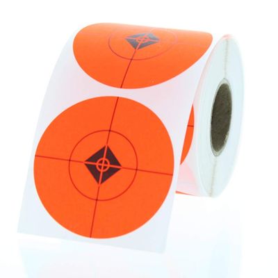 2 Fluorescent Red Target Spots - Adhesive Shooting Stickers for Aiming - Targeting Pasters for Accuracy Training - 250 Bright Self-Adhesive Dots per Roll | LabelValue