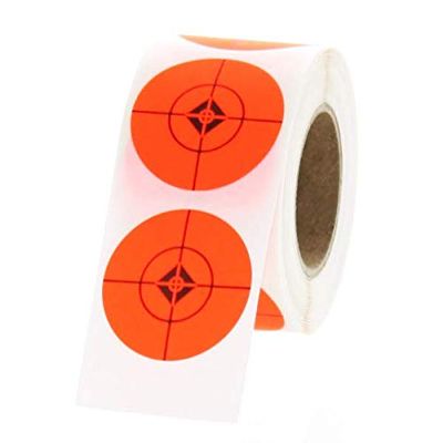 1 Fluorescent Red Target Spots - Adhesive Shooting Stickers for Aiming - Targeting Pasters for Accuracy Training - 250 Bright Self-Adhesive Dots per Roll | LabelValue