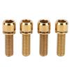 Alomejor 4Pcs Stem Bolt Screws M6x18 High Strength Alloy Mountain Road Stem Screw(Golden) view 1