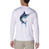 Men's UPF50+ Long Sleeve UV Sun Protection Shirts Quick Dry Outdoor Shirt for Fishing (Sailfish Blue, Small) view 1