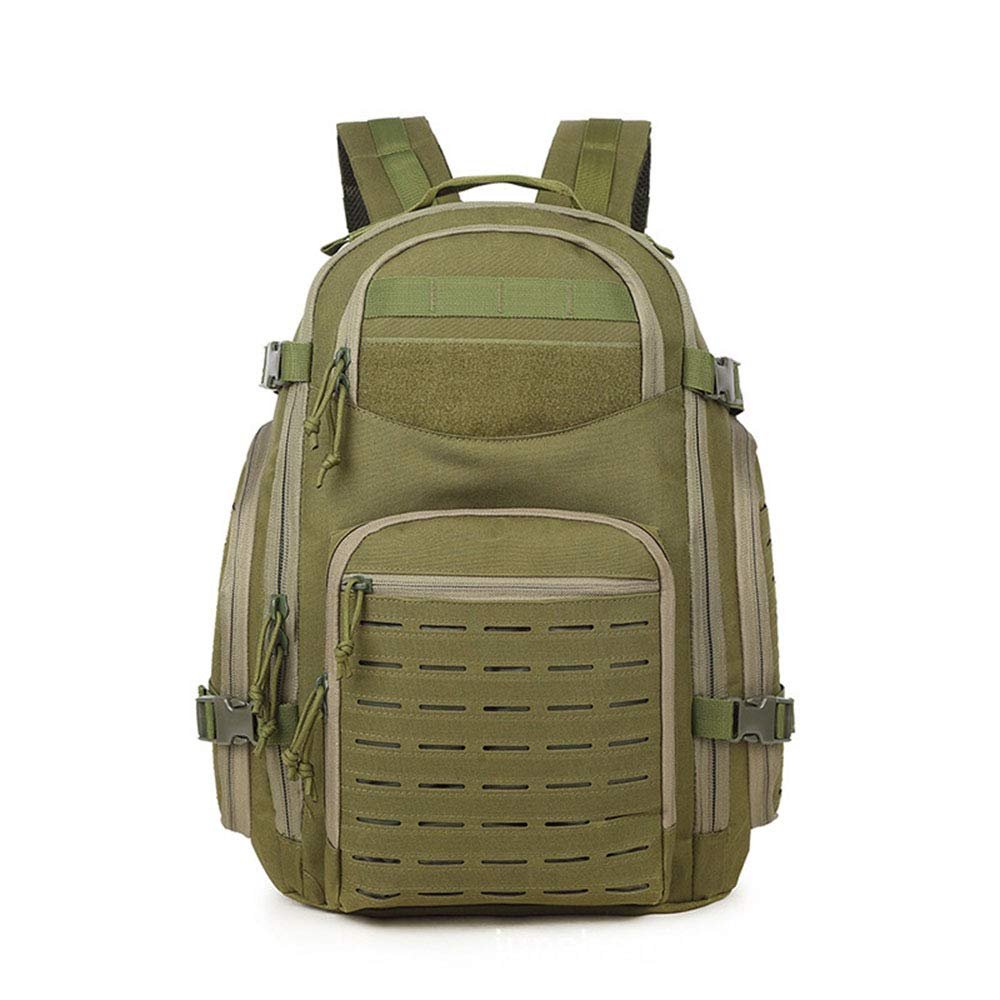 Outdoor Sports Pack Hiking Bag Tactical Rucksack Camo Knapsack Combat Camouflage Tactical 45L Molle Backpack - Green