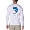 Men's UPF50+ Long Sleeve UV Sun Protection Shirts Quick Dry Outdoor Shirt for Fishing (Blue Mahi, X-Large) view 1