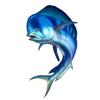 Men's UPF50+ Long Sleeve UV Sun Protection Shirts Quick Dry Outdoor Shirt for Fishing (Blue Mahi, X-Large) view 3