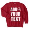 NACRE APPAREL Personalized Men Women Crewneck Add Your Own Text Front Back Side Custom Sweatshirt view 1