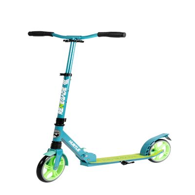 Hurtle Lightweight and Foldable Kick Scooter-Adjustable Scooter for Teens and Adult,Alloy Deck with High Impact Wheels,Durable ABEC-7 Bearings w/ T-bar Anodized Clamp Collar,Teal Blue-Hurtle HURTSTEL
