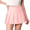 MBJ WB2344 Women Girls Plaid High Waist Japan School Uniform Pleated Skater Tennis Skirt with Short XL Pink view 1