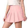 MBJ WB2344 Women Girls Plaid High Waist Japan School Uniform Pleated Skater Tennis Skirt with Short XL Pink view 2