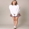 MBJ WB2344 Women Girls Plaid High Waist Japan School Uniform Pleated Skater Tennis Skirt with Short M Mauve_Plaid view 3