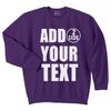NACRE APPAREL Personalized Men Women Crewneck Add Your Own Text Front Back Side Custom Sweatshirt Purple view 1