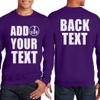 NACRE APPAREL Personalized Men Women Crewneck Add Your Own Text Front Back Side Custom Sweatshirt Purple view 2
