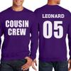 NACRE APPAREL Personalized Men Women Crewneck Add Your Own Text Front Back Side Custom Sweatshirt Purple view 3
