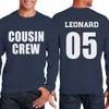 NACRE APPAREL Personalized Men Women Crewneck Add Your Own Text Front Back Side Custom Sweatshirt Navy view 3