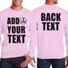 NACRE APPAREL Personalized Men Women Crewneck Add Your Own Text Front Back Side Custom Sweatshirt Light Pink view 2