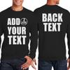 NACRE APPAREL Personalized Men Women Crewneck Add Your Own Text Front Back Side Custom Sweatshirt Black view 2