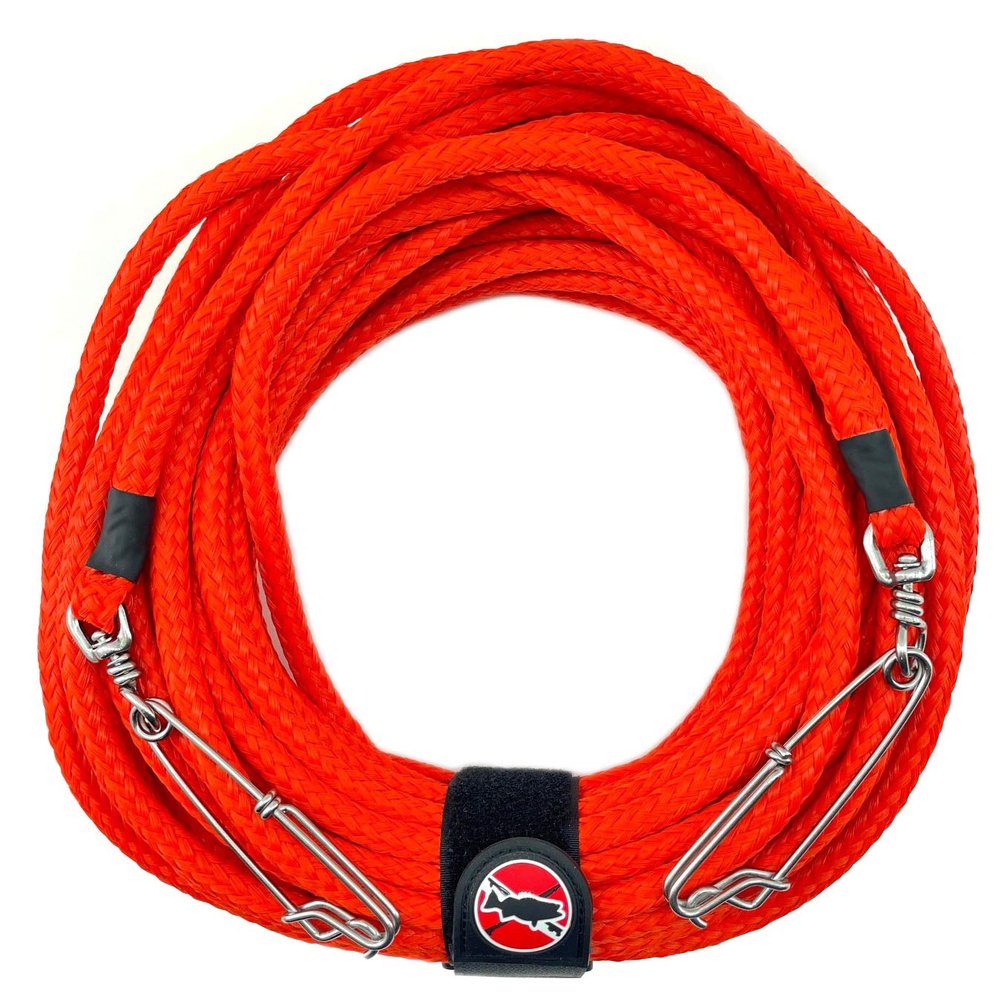 SPEARFISHING WORLD 3/8" Foam Filled Diamond Braid Polypropylene Float Line for Spearfishing and Water Sports (Orange, 100FT)