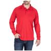 5.11 Tactical Men's Performance Long Sleeve Work Polo, 100% Polyester Fabric, Range Red, Small, Style 72049 view 1