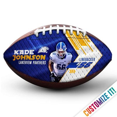 Make-A-Ball Custom Photo Football | Printed with Personalized Picture and Text | Great for Players, Senior Night, Coach Gifts, Team Gifts (Football - Full Size)