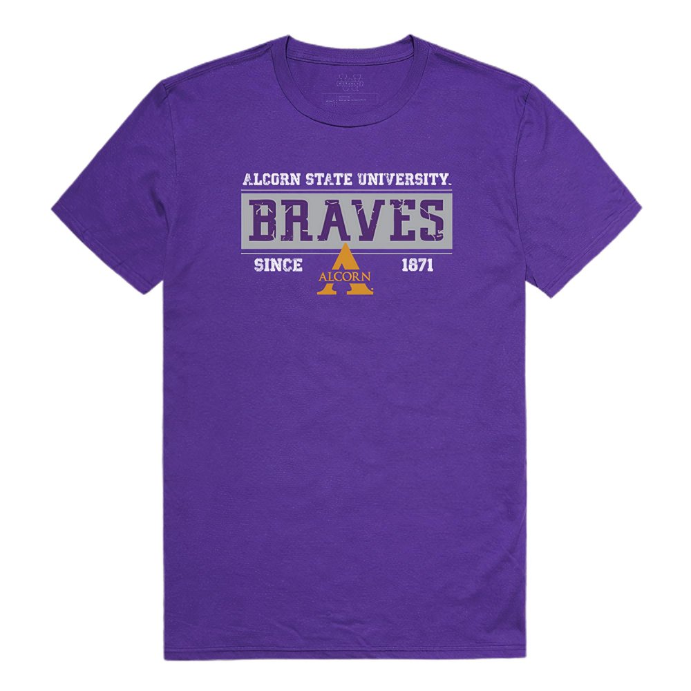 Alcorn State Braves College Established Tees, Purple, Medium