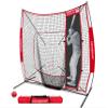 PowerNet 7x7 FT Softball & Baseball Net with Stand-in Batter & Strike Zone, Pitching Aid Attachments, Baseball Equipment for Pitching (7x7 Net w/Stand-in Batter & Strike Zone) view 1