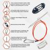 Fish Stringer for Spearfishing with Coated Stainless Steel Cable and Heavy Duty Carabiner (Belt Fish Stringer) view 2