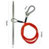 Fish Stringer for Spearfishing with Coated Stainless Steel Cable and Heavy Duty Carabiner (Belt Fish Stringer) view 3