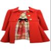 Bonnie Jean Baby-Girls Houndstooth Coat and Dress Set (2T, Red/Gold) view 1