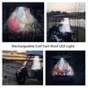 2-Pk Universal Golf Cart Roof Stick On Anywhere One Touch LED Light fits Club Car, Onward, Precedent, EZGO, Yamaha, and Garia carts, USB Rechargeable Puck Designed for Golf cart use, Great Golf Gifts view 3