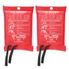 Fire Suppression Blankets - Emergency Fiberglass Fire Retardant Blankets for Home, Kitchen, Car & Warehouse - 2 Pack (47" x 47") view 1