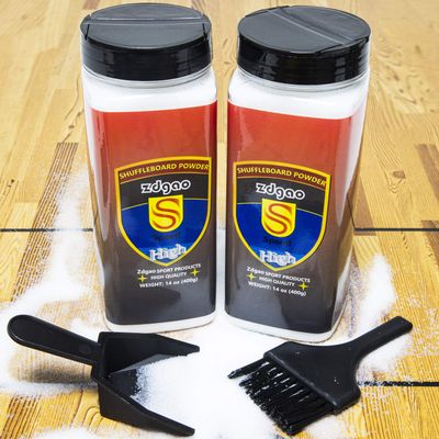 YDDS Shuffleboard Sand - Shuffleboard Wax with Mini Dustpan and Mini Brush, 2 Cans(214 oz)