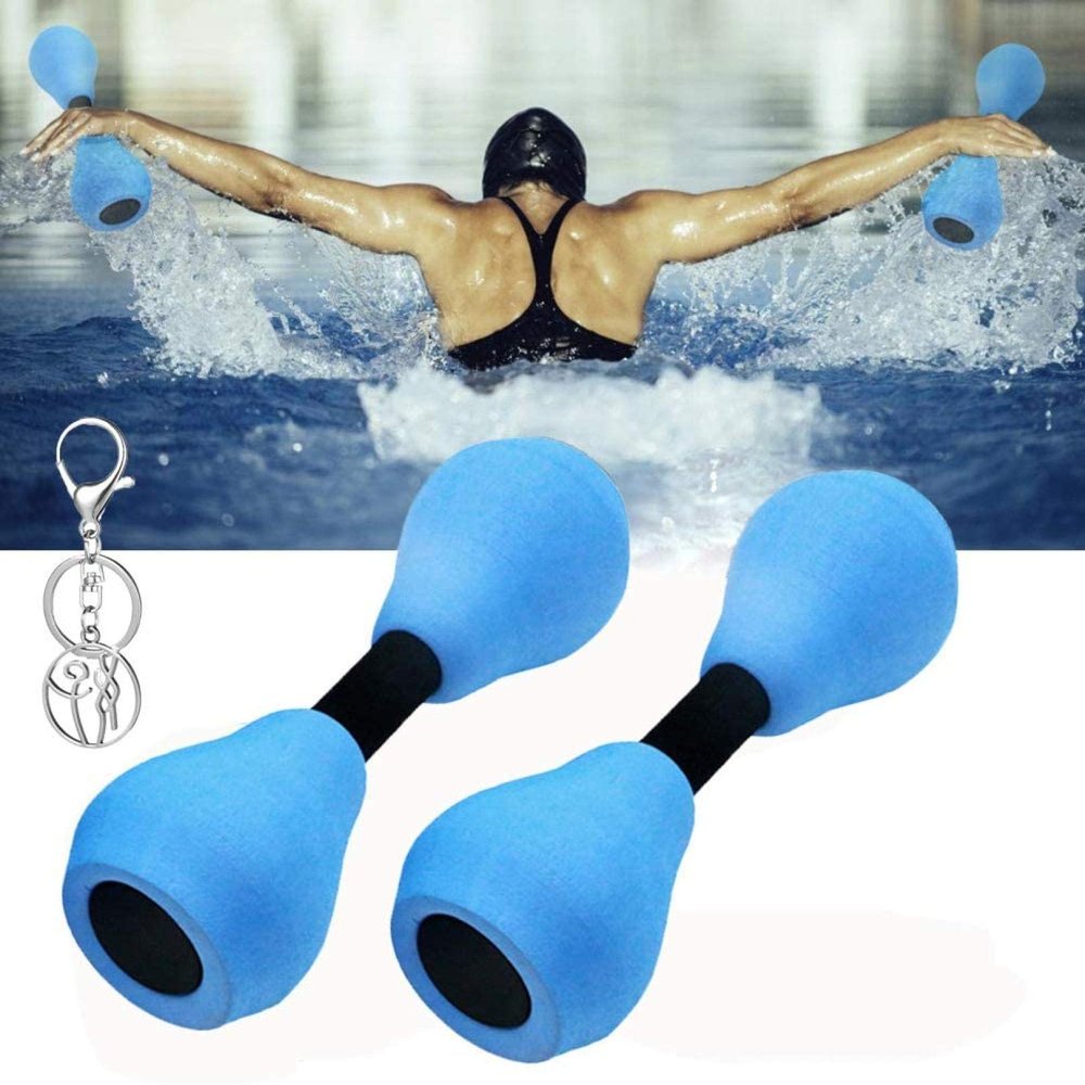 Water Dumbbells Weights for Pool Exercise, Premium Water Aerobics Equipment Weights for Exercises, Water Weights for Water Aerobics, Exercise & Fitness Dumbbells & Swimming Pool Accessories (Blue)