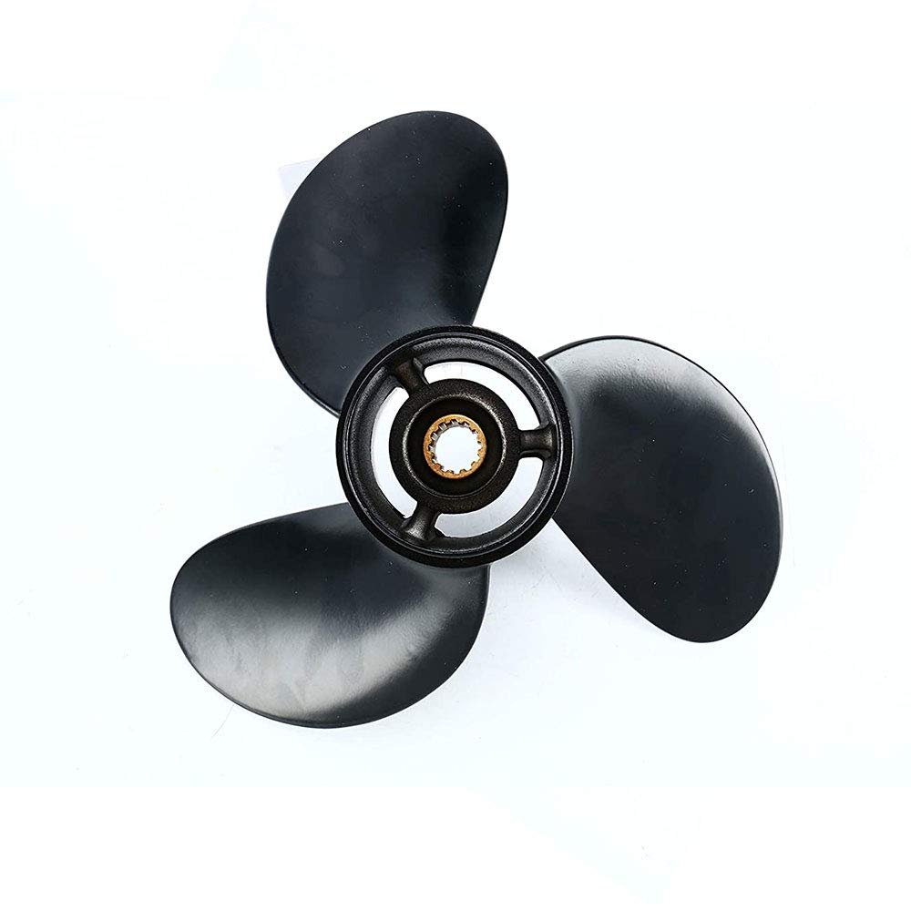 8.5x9 Boat Engine Aluminum Alloy Outboard Propeller for Tohatsu 8HP 9.8HP Outboard Motor 12 Spine 3B2B64517-0
