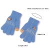 Autumn Winter Gloves for Children Excavator Cartoon Boy Baby Child Kindergarten 3-6 Years Old Knitting Wool Cute Five Fingers (Color : Yellow) view 2