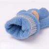 Autumn Winter Gloves for Children Excavator Cartoon Boy Baby Child Kindergarten 3-6 Years Old Knitting Wool Cute Five Fingers (Color : Blue) view 3