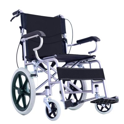 Disabled Handicapped Person Limited Mobility Walker with Seat Wheelchair Elderly Trolley Solid Wheel Travel Self Propelled Wheelchair ALGFree (Color : A)