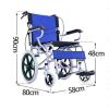 Disabled Handicapped Person Limited Mobility Walker with Seat Wheelchair Elderly Trolley Solid Wheel Travel Self Propelled Wheelchair ALGFree (Color : A) view 3