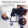 Disabled Handicapped Person Limited Mobility Walker with Seat Wheelchair Elderly Trolley Solid Wheel Travel Self Propelled Wheelchair ALGFree (Color : A) view 4