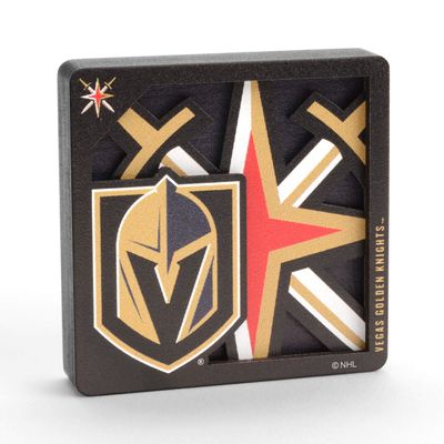 YouTheFan NHL Vegas Golden Knights 3D Logo Series Magnet, 2.25" X 2.25"