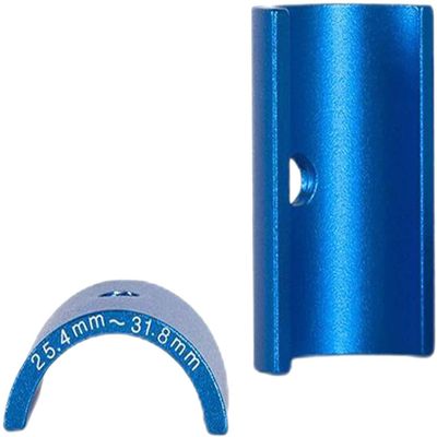 N / A Bike Handlebar Shim Stem Reducer Convert 25.4mm to 31.8mm Bar Bore Adapter Bike Accessories1 Pair (Blue)