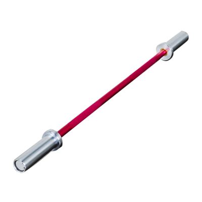 47-inch/13LB Colored Olympic Bar for Weightlifting and Squatting (47 Inch-Red)