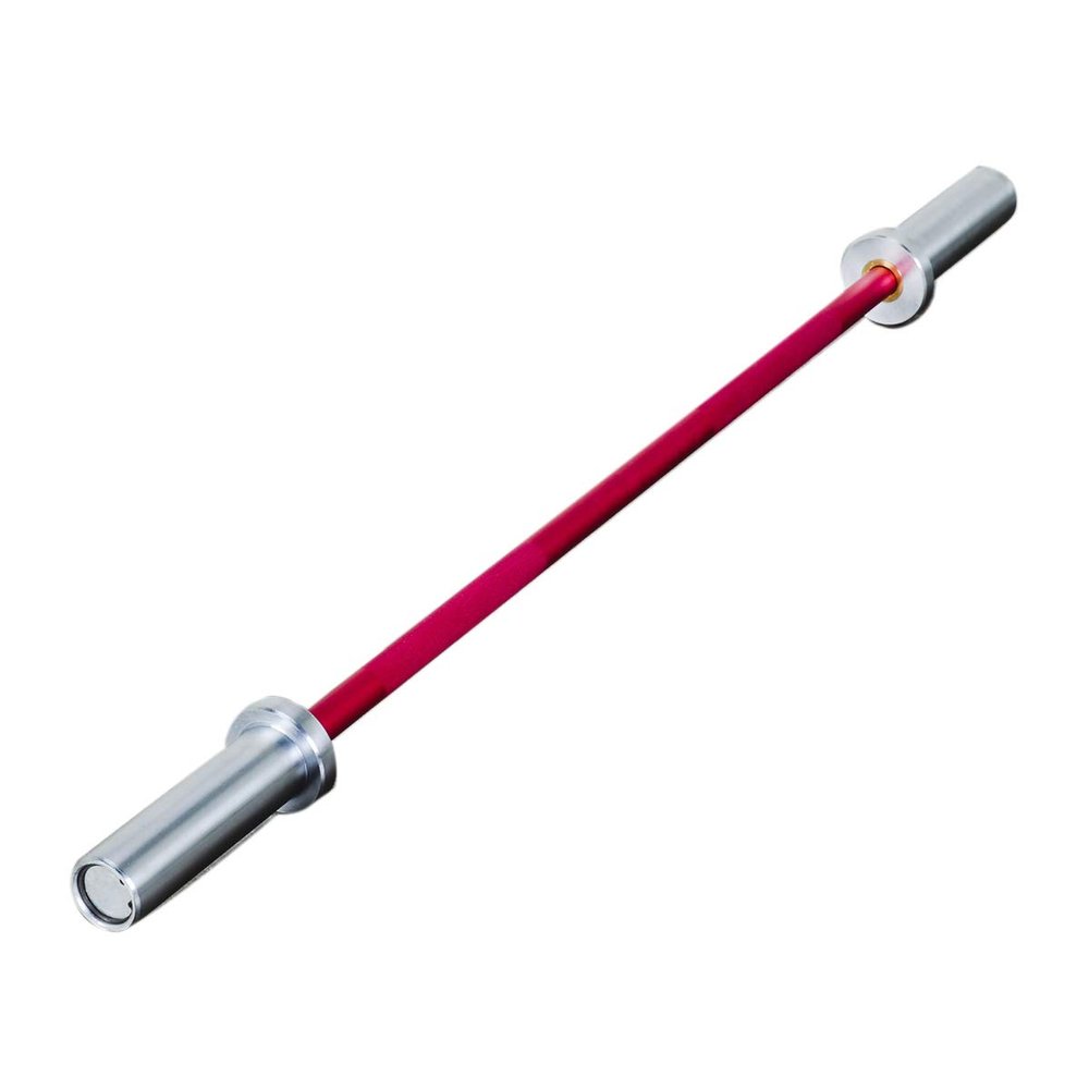 47-inch/13LB Colored Olympic Bar for Weightlifting and Squatting (47 Inch-Red)