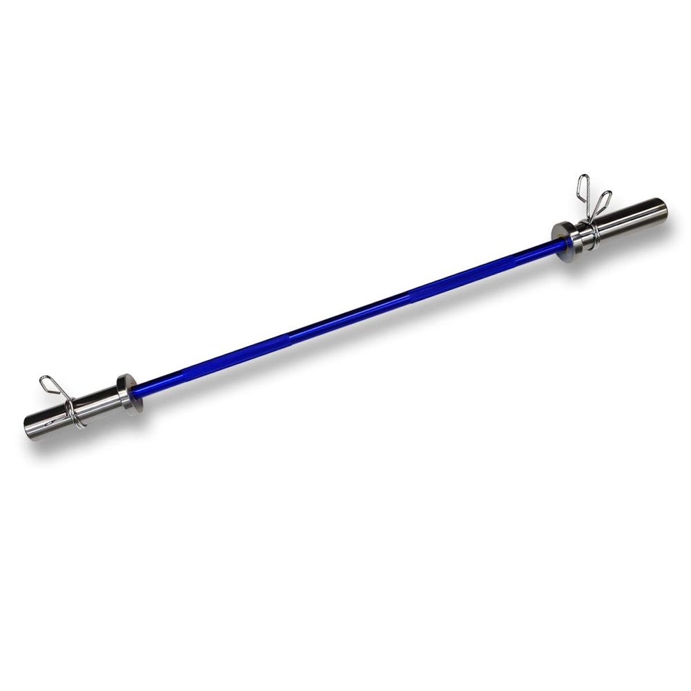 47-inch/13LB Colored Olympic Bar for Weightlifting and Squatting (47 Inch-Blue)