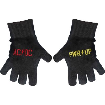 AC/DC pwr up fingerless gloves