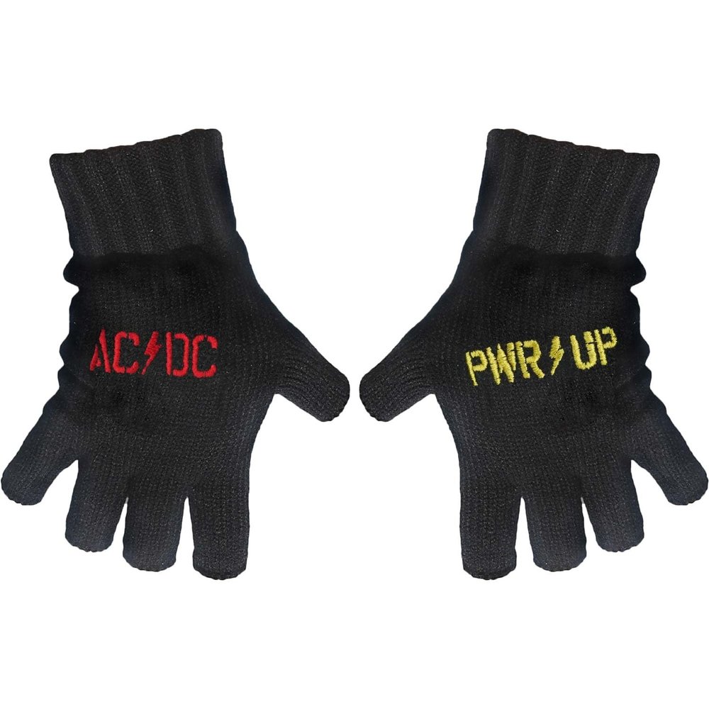 AC/DC pwr up fingerless gloves