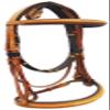 Flat Padded Leather Horse Bridle | The Padded Bridle with Cut Back Headpiece | Fancy Stitched Bridle for Horses with Buckle Bits Ends (TAN, Full) view 4