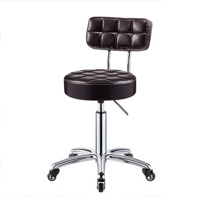 Wowdawn Bar Chair with Backrest and Pulley,Send Explosion-Proof Steel Plate, Hydraulic Adjustable Height Rotating Beauty Stool, Bearing 100kg