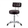 Wowdawn Bar Chair with Backrest and Pulley,Send Explosion-Proof Steel Plate, Hydraulic Adjustable Height Rotating Beauty Stool, Bearing 100kg view 1