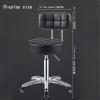 Wowdawn Bar Chair with Backrest and Pulley,Send Explosion-Proof Steel Plate, Hydraulic Adjustable Height Rotating Beauty Stool, Bearing 100kg view 2