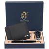 HORNBULL Denial Mens Leather Wallet Combo Gift Set | Leather Wallet, Key Ring & Pen Combo Valentine Gift Hamper | Branded Mens Wallet (Black) view 2