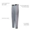Russell Athletic Piped Diamond Series Baseball Pant 2.0 Baseball Grey/True Red S view 4