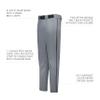 Russell Athletic Youth Piped Change Up Baseball Pant Baseball Grey/Black XL view 4